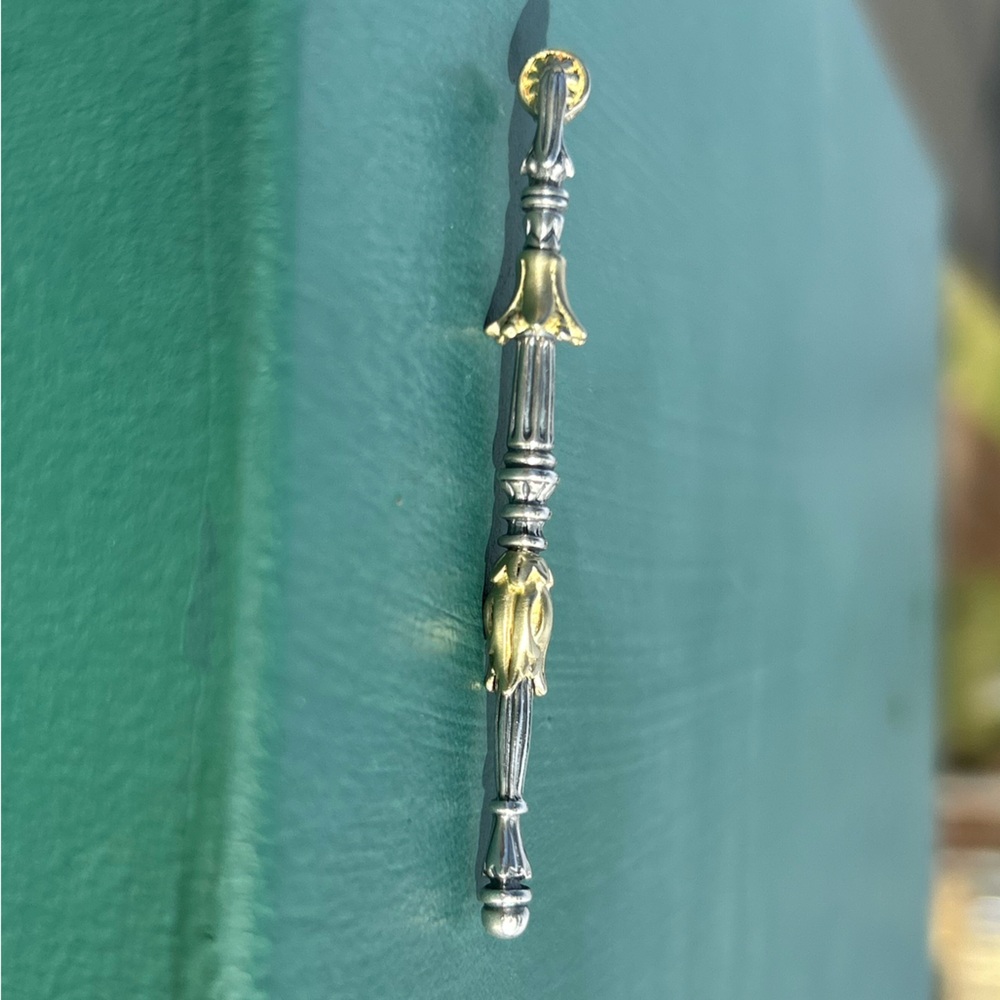 Lagos Caviar Sterling Silver & 18kt yellow gold Arcadian Stick Pin brooch